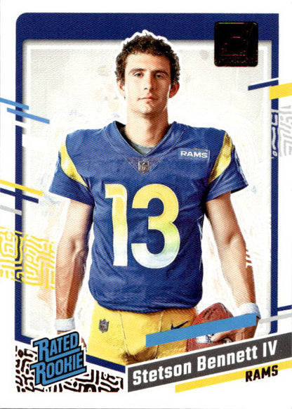 Stetson Bennett IV - 2023 Panini Donruss Rated Rookie #33 Los Angeles Rams