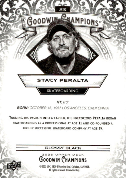Stacy Peralta - 2025 Upper Deck Goodwin Champions Glossy Black #23