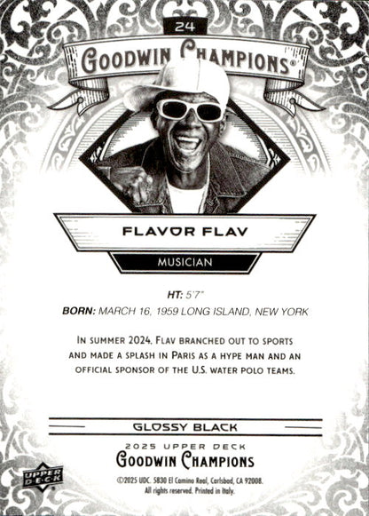 Flavor Flav - 2025 Upper Deck Goodwin Champions Glossy Black #24