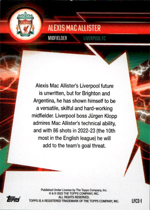 Alexis Mac Allister - 2023/24 Topps Liverpool Team Set LFCS #LFCS-1