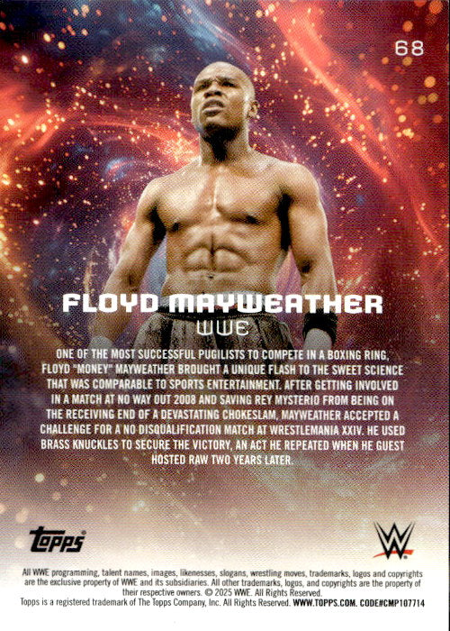 Floyd Mayweather - 2025 Topps WWE Universe Purple /399 #68