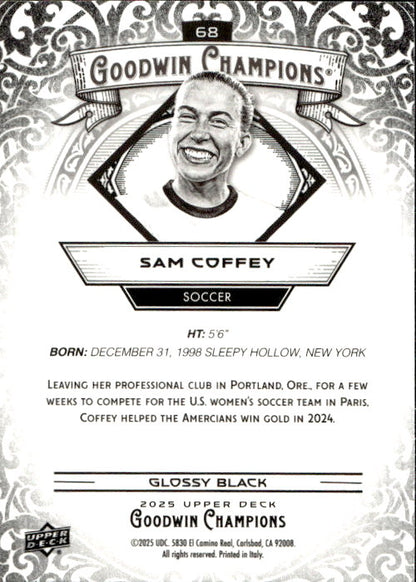 Sam Coffey - 2025 Upper Deck Goodwin Champions Glossy Black #68
