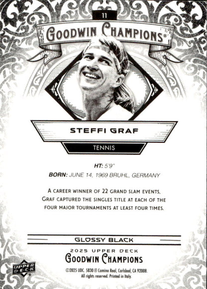 Steffi Graf - 2025 Upper Deck Goodwin Champions Glossy Black #11