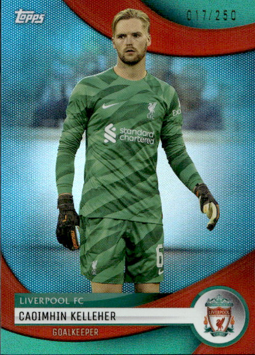 Caoimhin Kelleher - 2023/24 Topps Liverpool Team Set Aqua /250