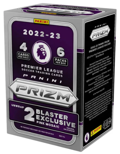 2022/23 Panini Prizm Premier League EPL Soccer 6 Pack Blaster (Pink Mosaic)