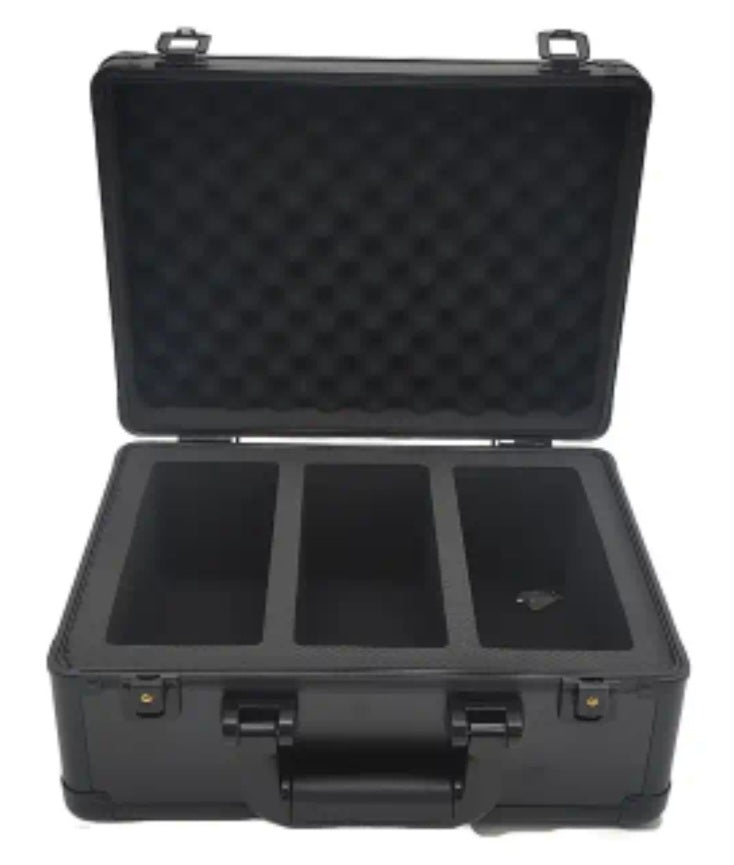 Storage Case for Collectable cards - 3 Slot Storage Box with handle and safety lock system