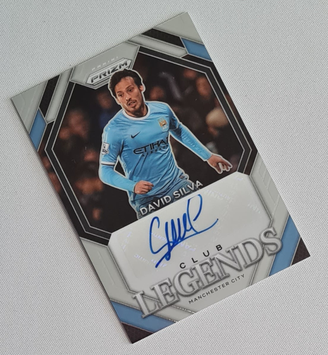 David Silva - 2023/24 Panini Prizm Premier League Soccer Club Legends Auto #CL-DS Manchester City