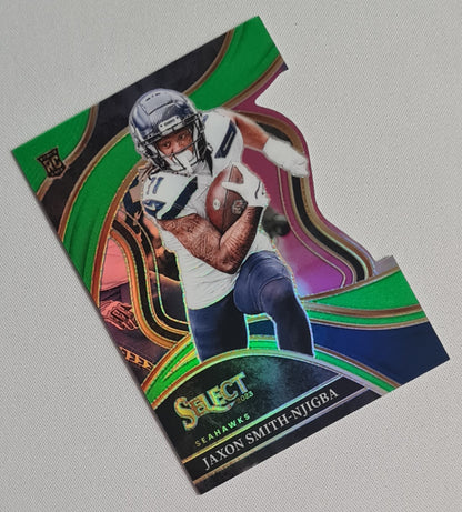 Jaxon Smith Njigba - 2023 Panini Select Neon Green Prizm Club #259 Seattle Seahawks