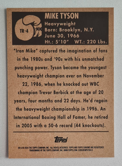 Mike Tyson - 2024 Topps Chrome Boxing 1951 Boxing Ringside #TR-4