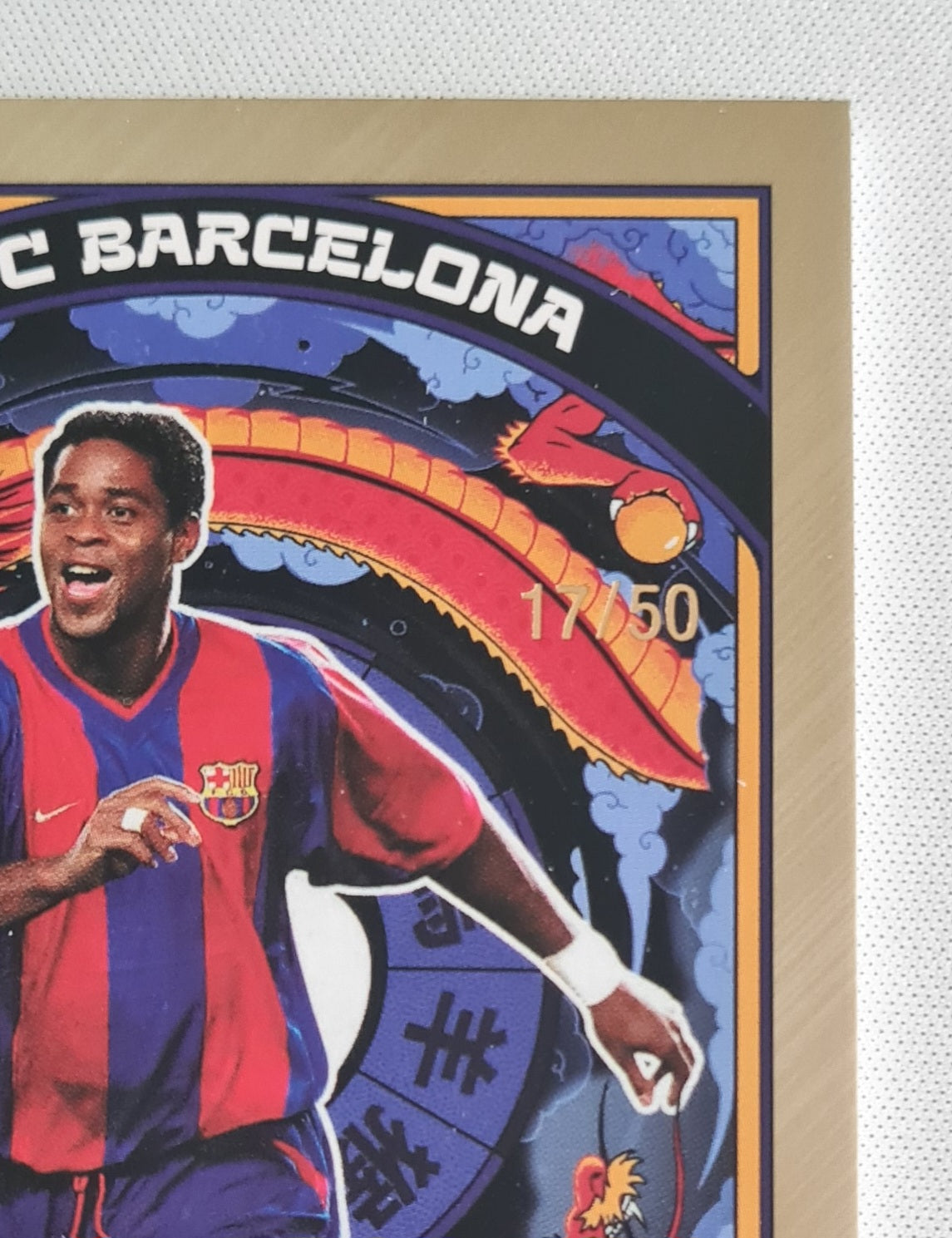 Patrick Kluivert - 2023/24 Topps Barcelona Year of the Dragon Zodiac Gold /50 #CZ-08