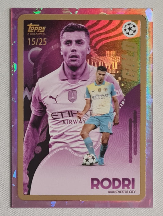 Rodri - 2023/24 Topps GoldxWalkerTKL Gold Purple /25 Manchester City