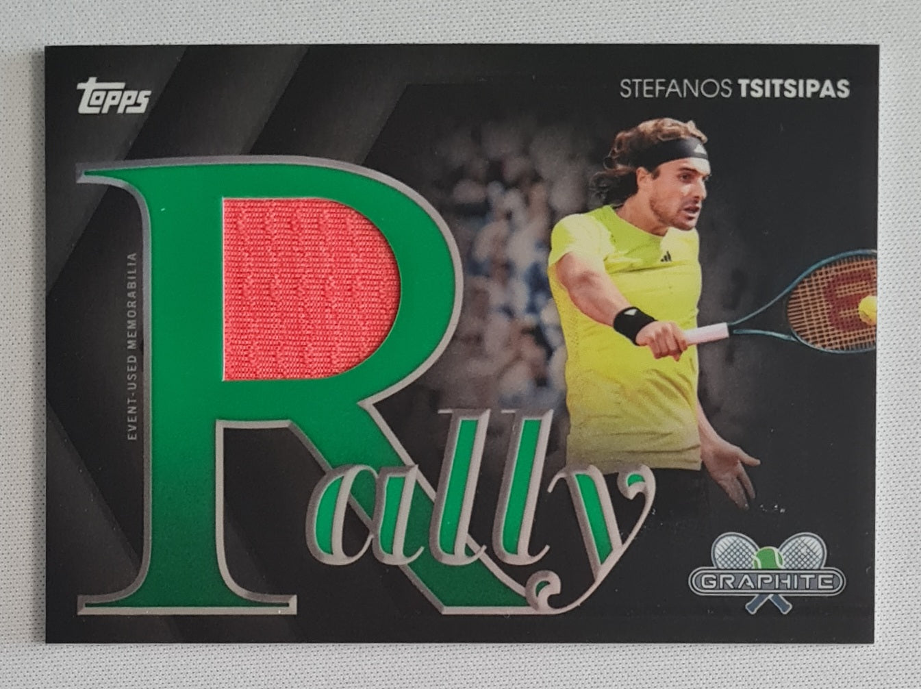 Stefanos Tsitsipas - 2026 Topps Graphite Tennis Rally Relic Card /75 #RR-ST