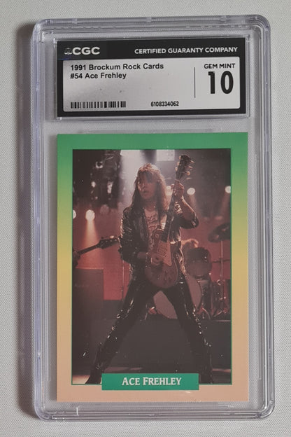 Ace Frehley - 1991 Brockum Rock Cards CGC 10 #54