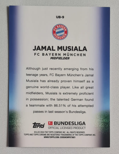 Jamal Musiala - 2023/24 Topps Chrome Bundesliga Red /5 #UB-9 Bayern Munchen