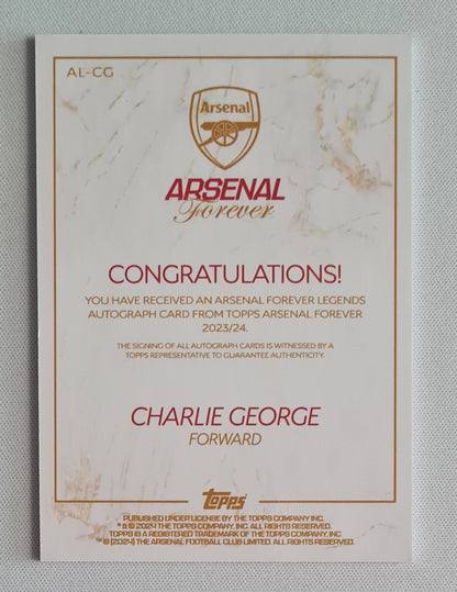Charlie George - 2023/24 Topps Arsenal Forever Auto #AL-CG
