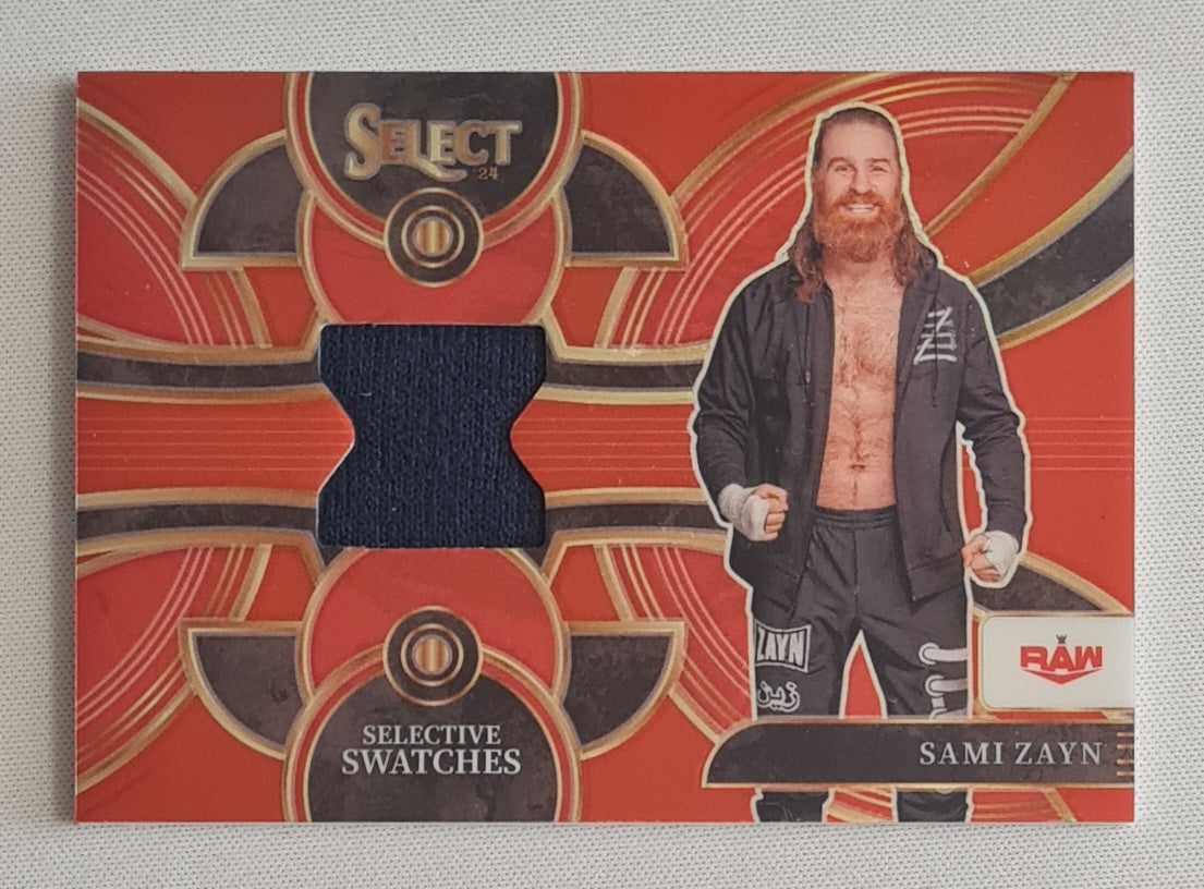 Sami Zayn - 2024 Panini Select WWE Selective Swatches Red /99 #SW-SZN