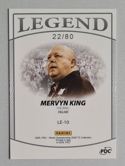 Mervyn King - 2025 Panini PDC World Championship Darts 2026 Pink /80 #LE-10