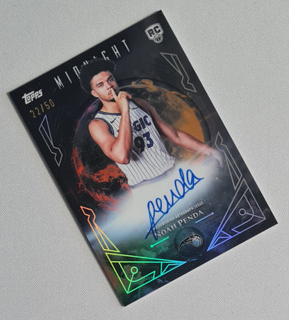 Noah Penda - 2025 Topps Midnight Auto /50 Orlando Magic