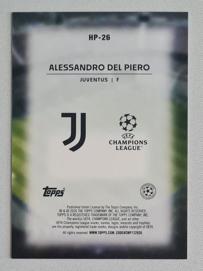 Alessandro Del Piero - 2025/26 Topps UCC Home Advantage #HP-26 Juventus