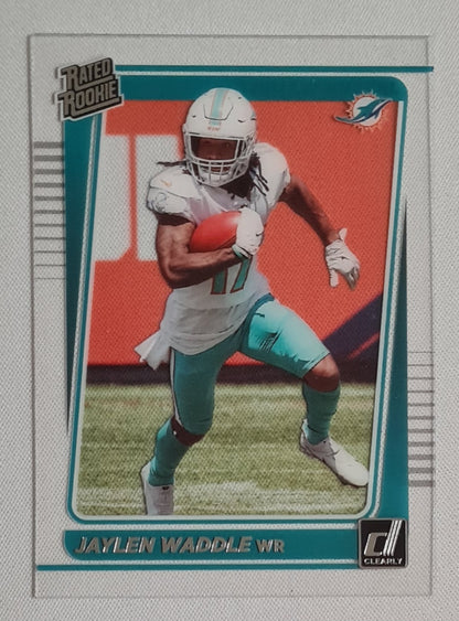 Jaylen Waddle - 2021 Panini Clearly Donruss Rated Rookie #64 Miami Dolphins