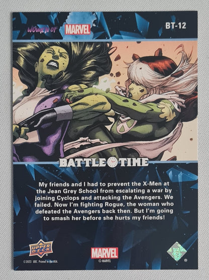 She-Hulk vs Rogue - 2022 Upper Deck Women of Marvel Battle Time #BT-12