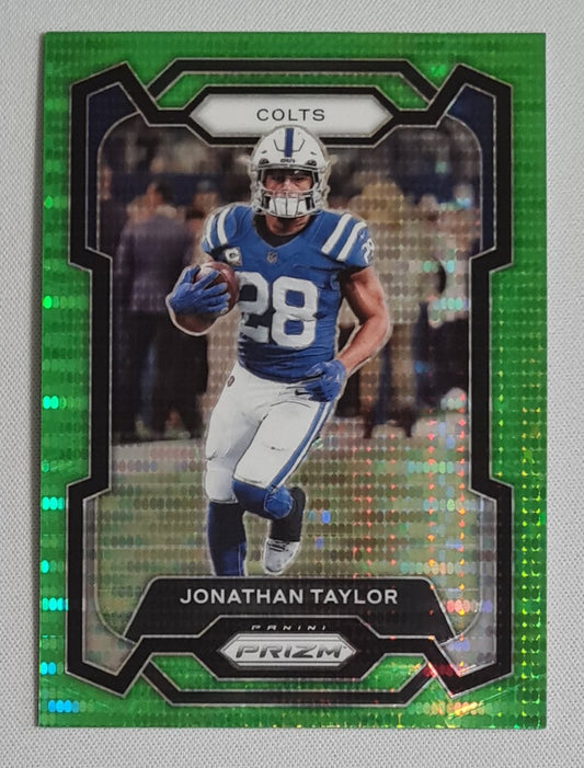 Jonathan Taylor - 2023 Panini Prizm Football Green Pulsar #127 Indianapolis Colts