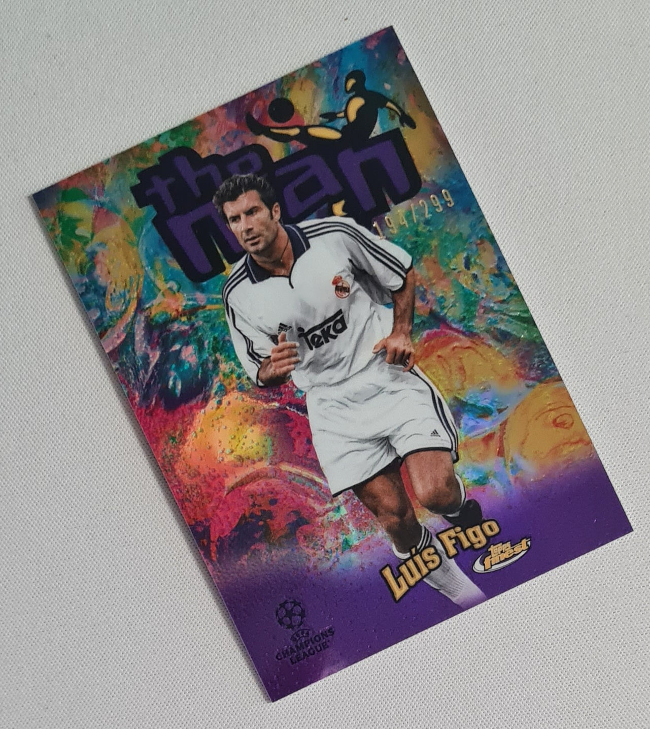 Luis Figo - 2022/23 Topps Finest The Man Purple /299 #FTM-5 Real Madrid CF