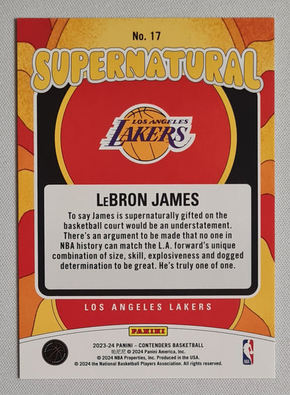 LeBron James - 2023/24 Panini Contenders Supernatural #17 Los Angeles Lakers