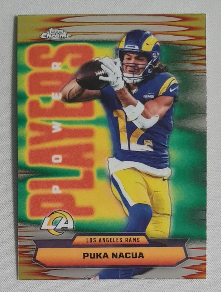 Puka Nacua - 2025 Topps Chrome NFL Power Players #PP-24 Los Angeles Rams