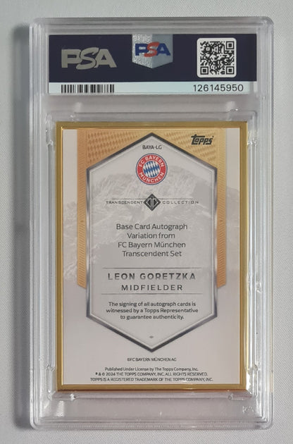 Leon Goretzka - 2023/24 Topps Transcendent Auto Gold /15 PSA 9 #LG Bayern Munich