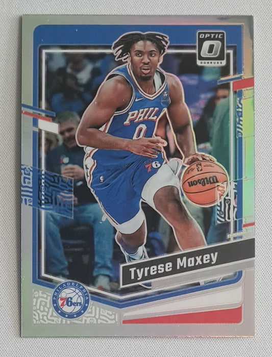 Tyrese Maxey - 2023/24 Panini Donruss Optic Silver Prizm #70 Philadelphia 76ers