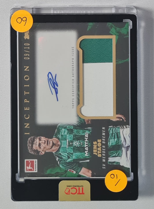 Jens Stage - 2024 Topps Bundesliga Inception Auto Relic /10 Werder Bremen