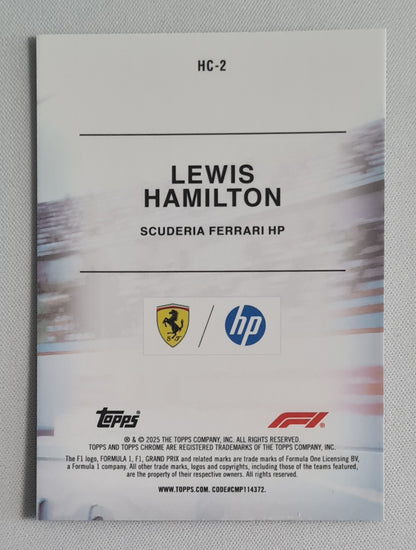 Lewis Hamilton - 2025 Topps Chrome F1 Helmet Refractor Scuderia Ferrari HP #HC-2