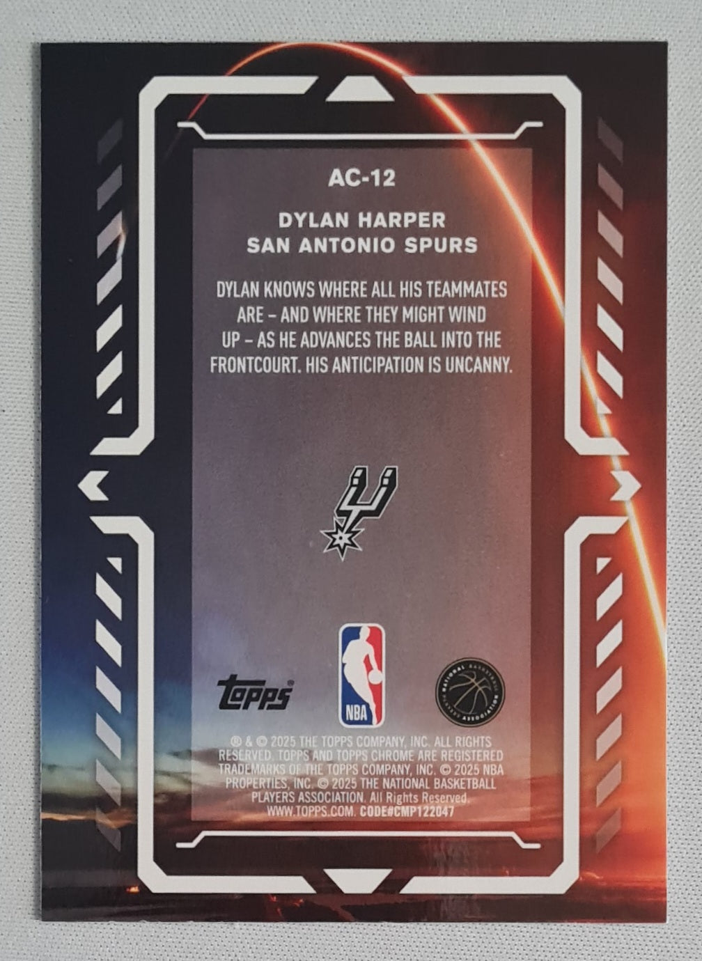 Dylan Harper - 2025/26 Topps Chrome Activators #AC-12 San Antonio Spurs