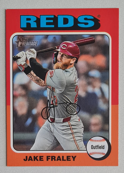 Jake Fraley - 2024 Topps Heritage #531 Cincinnati Reds