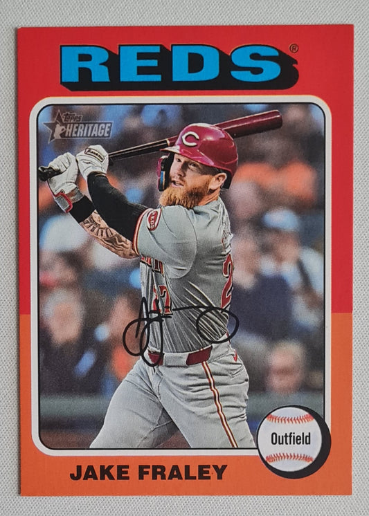 Jake Fraley - 2024 Topps Heritage #531 Cincinnati Reds
