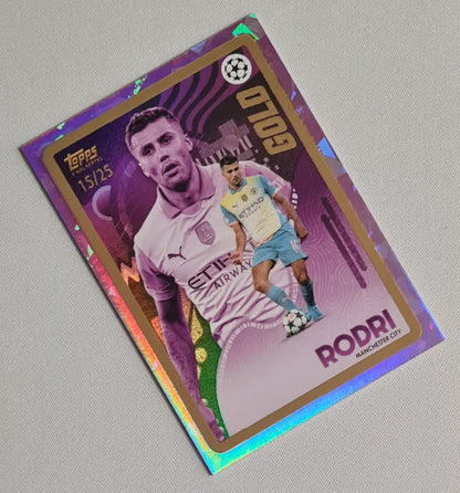 Rodri - 2023/24 Topps GoldxWalkerTKL Gold Purple /25 Manchester City