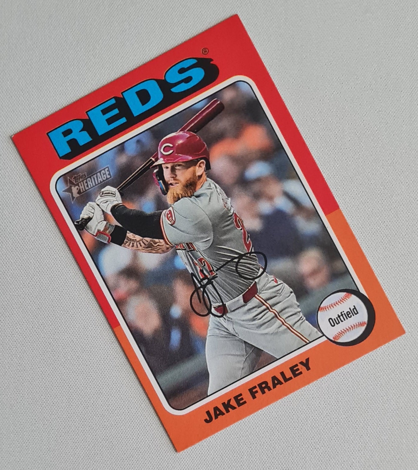 Jake Fraley - 2024 Topps Heritage #531 Cincinnati Reds
