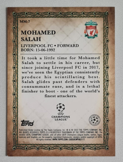 Mohamed Salah - 2022/23 Topps Merlin UEFA Soccer Merlin's Masters #MM-7 Liverpool FC