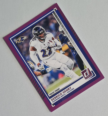 Derrick Henry - 2025 Panini Donruss Football Purple Press Proof #153 Baltimore Ravens