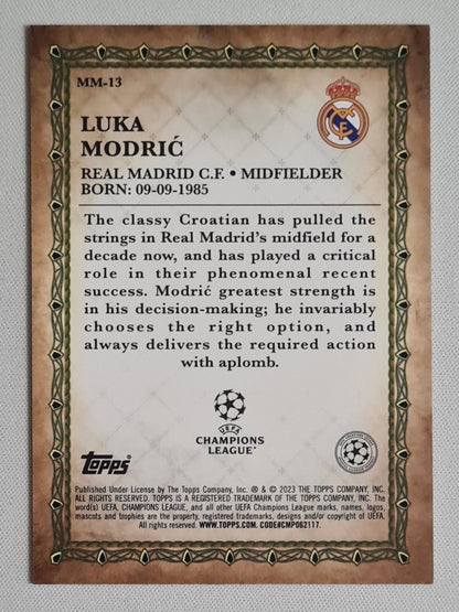 Luka Modrić - 2022/23 Topps Merlin UEFA Soccer Merlin's Masters #MM-13 Real Madrid C.F.