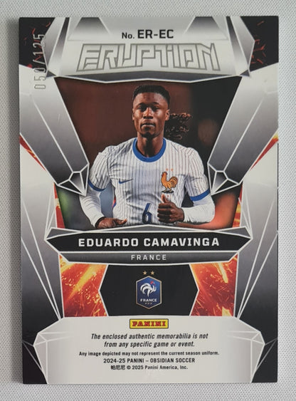 Eduardo Camavinga - 2024/25 Panini Obsidian Eruption Patch /125 #ER-EC France