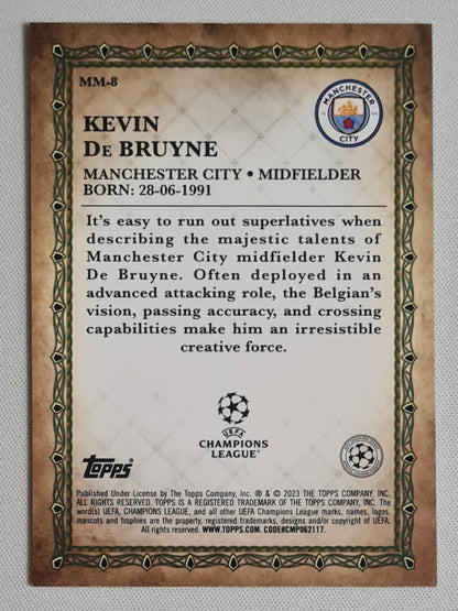 Kevin De Bruyne - 2022/23 Topps Merlin UEFA Soccer Merlin's Masters #MM-8 Manchester City