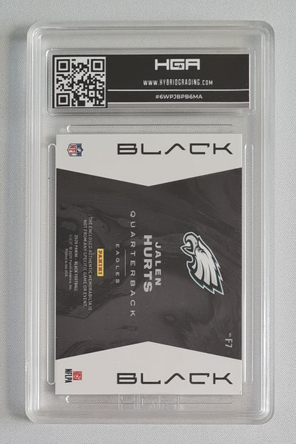 Jalen Hurts - 2020 Panini Black Futuristic Patch /99 HGA 8.5 #F7 Philadelphia Eagles