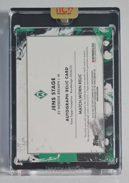 Jens Stage - 2024 Topps Bundesliga Inception Auto Relic /10 Werder Bremen