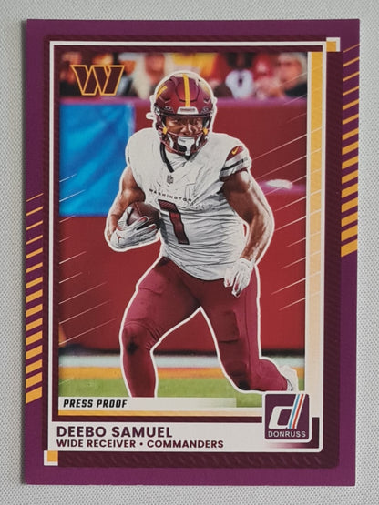 Deebo Samuel - 2025 Panini Donruss Football Purple Press Proof #36 Washington Commanders
