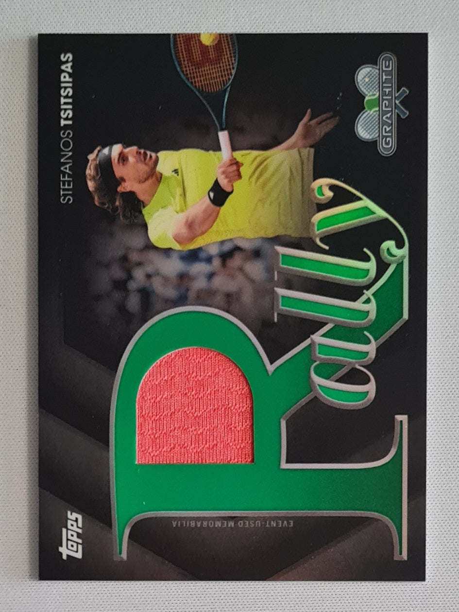 Stefanos Tsitsipas - 2026 Topps Graphite Tennis Rally Relic Card /75 #RR-ST