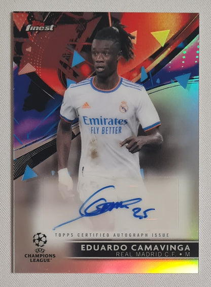 Eduardo Camavinga - 2021/22 Topps Finest Auto #BA-EC Real Madrid CF