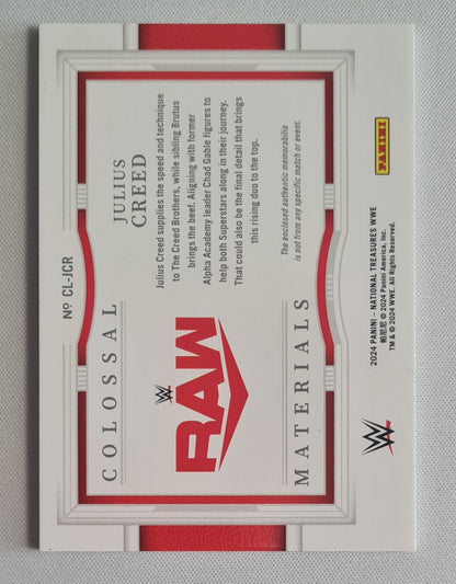 Julius Creed - 2024 Panini National Treasures WWE Colossal Gold Patch /10 #CL-JCR