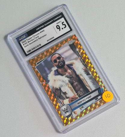 Montez Ford - 2025 Topps Chrome WWE Gold Geometric Refractor /50 CGC 9.5 #185